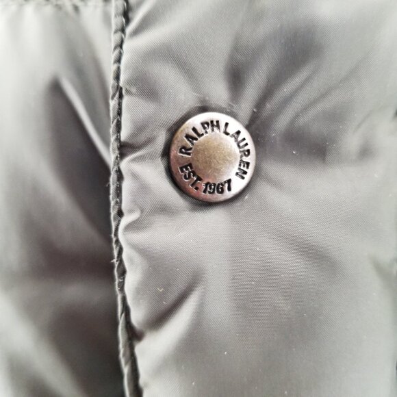 Polo Ralph Lauren Puffer Down Vest Mens 2XB Big Green Jacket Full Zip VINTAGE - Picture 8 of 12